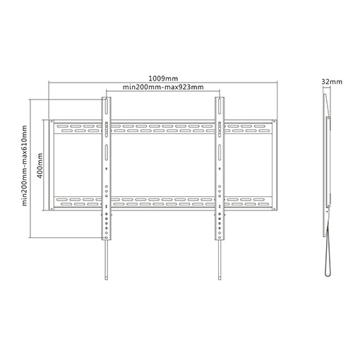 Premium Large Heavy-Duty Tv Wall Mount Fixed