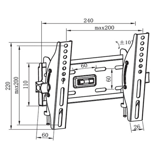 Premium Economy Tilt Led/Lcd Tv Wall Mount