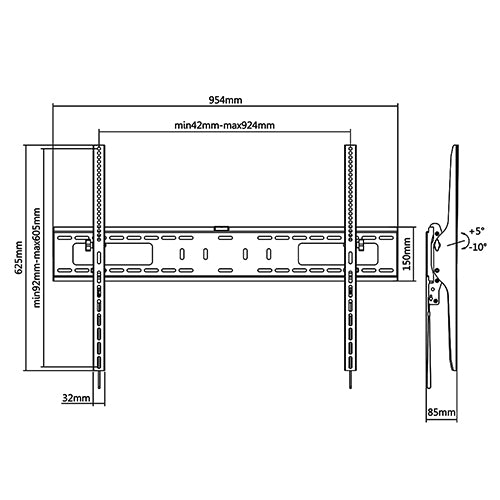 Premium Classic Heavy-Duty Tilting TV Wall Mount