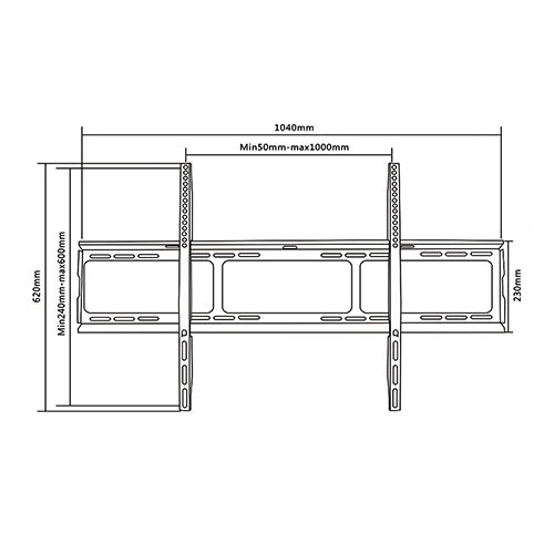 Premium Large Heavy Duty Fixed Tv Wall Mount