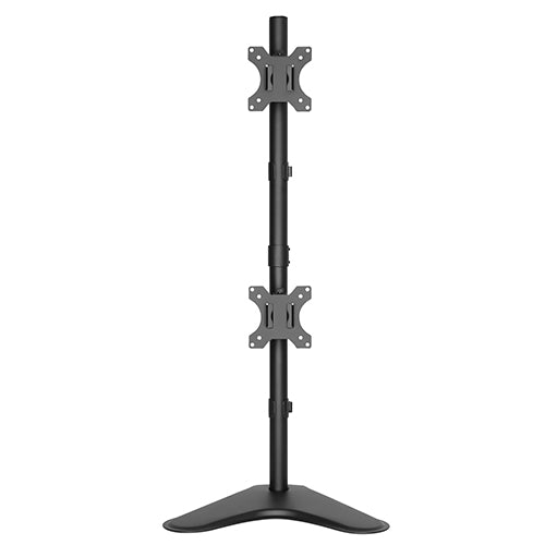 Premium Vertical Dual-Monitor Steel Articulating Desktop Stand