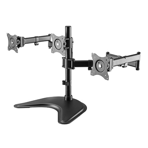 Premium Single Pole Triple-Monitor Aluminium Articulating Monitor Mount Stand