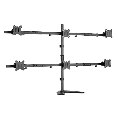 Premium Free Standing Pole Mount Six-Screen Monitor Mount Tabletop Stand