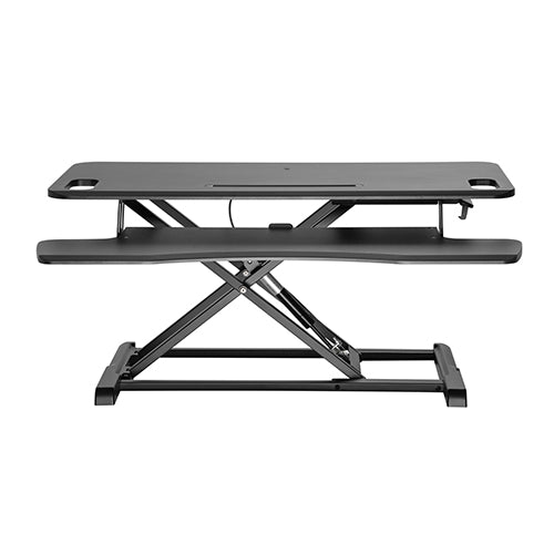 SkillTech Gas Spring Sit-Stand Desk Converter With Keyboard Tray Ergonomic Mount