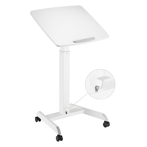 Premium Height Adjustable Tiltable Mobile Workstation With Foot Pedal