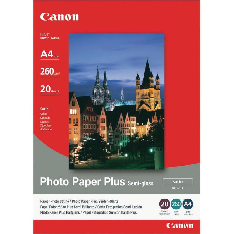 Canon A4 Photo Paper 260gsm Semi-Gloss SG-201 A4 (Pack of 20)