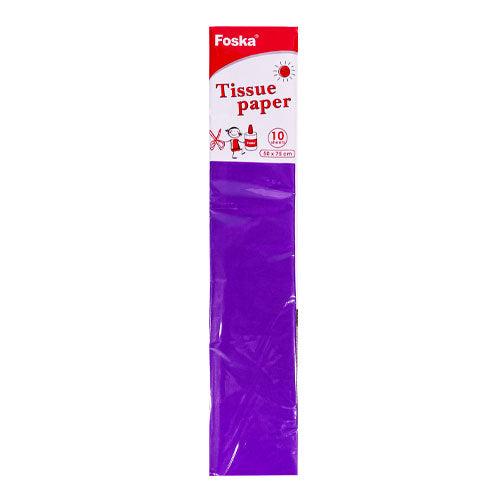 Crepe Paper 50cm x 75cm Purple (Pack of 10)