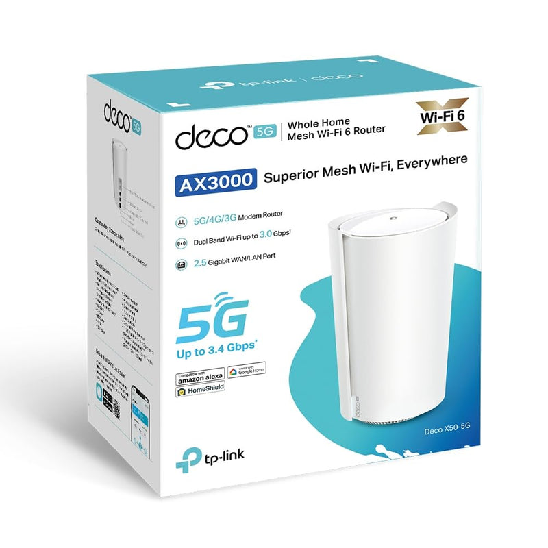 TP-Link Deco X50 5G AX3000 Superior Mesh Wi-Fi 6 Gateway