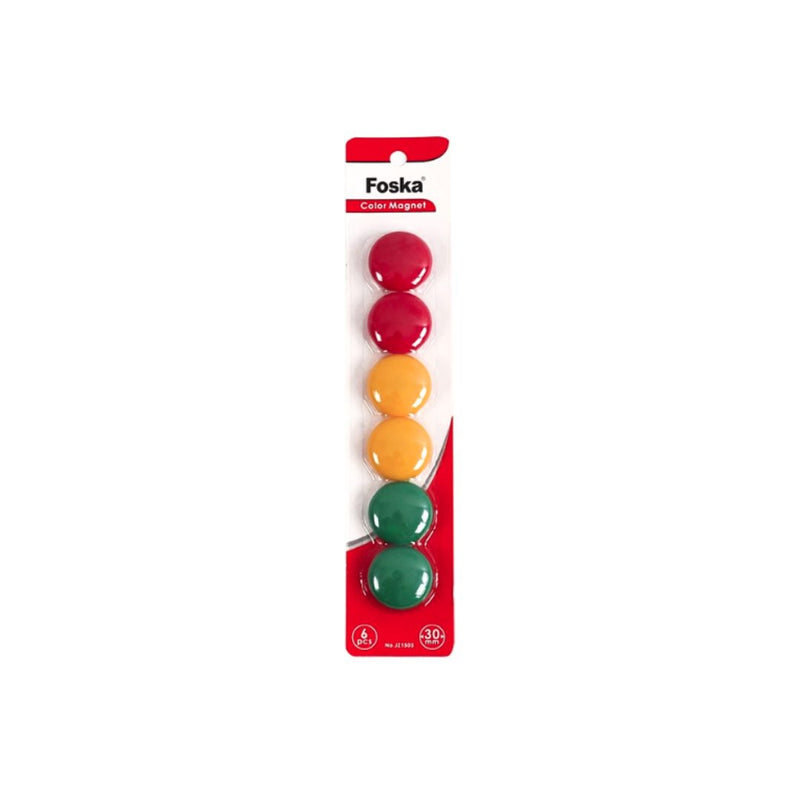 Foska Color Magnets 30mm (Pack of 6)