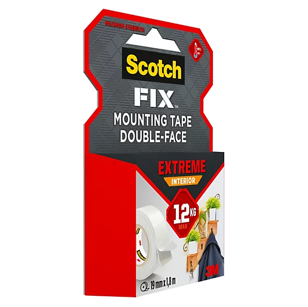 Scotch Fix Extreme Interior Mounting Tape PGS05-1918-P, 19 mmx1,8 m, 1 Roll/Pack