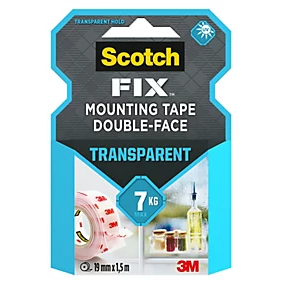 Scotch Fix Transparent Mounting Tape 4910C-1950-P, 19mm x 5m, 1 roll/pack