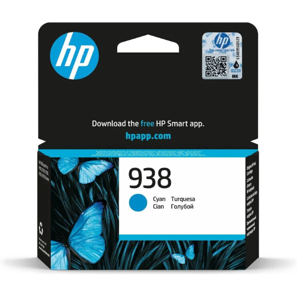 HP 938 Cyan Original Ink Cartridge