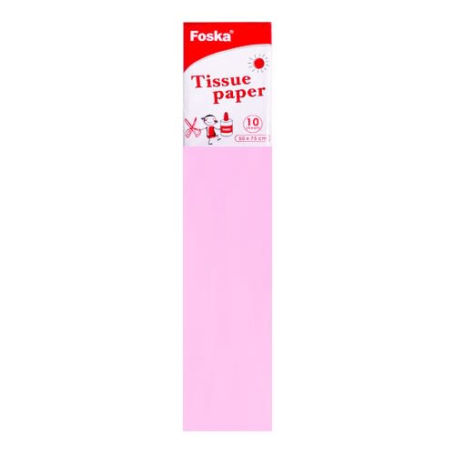 Crepe Paper 50cm x 75cm Light Pink (Pack of 10)