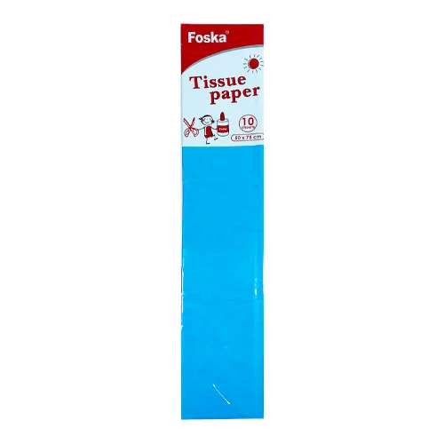 Crepe Paper 50cm x 75cm Light Blue (Pack of 10)