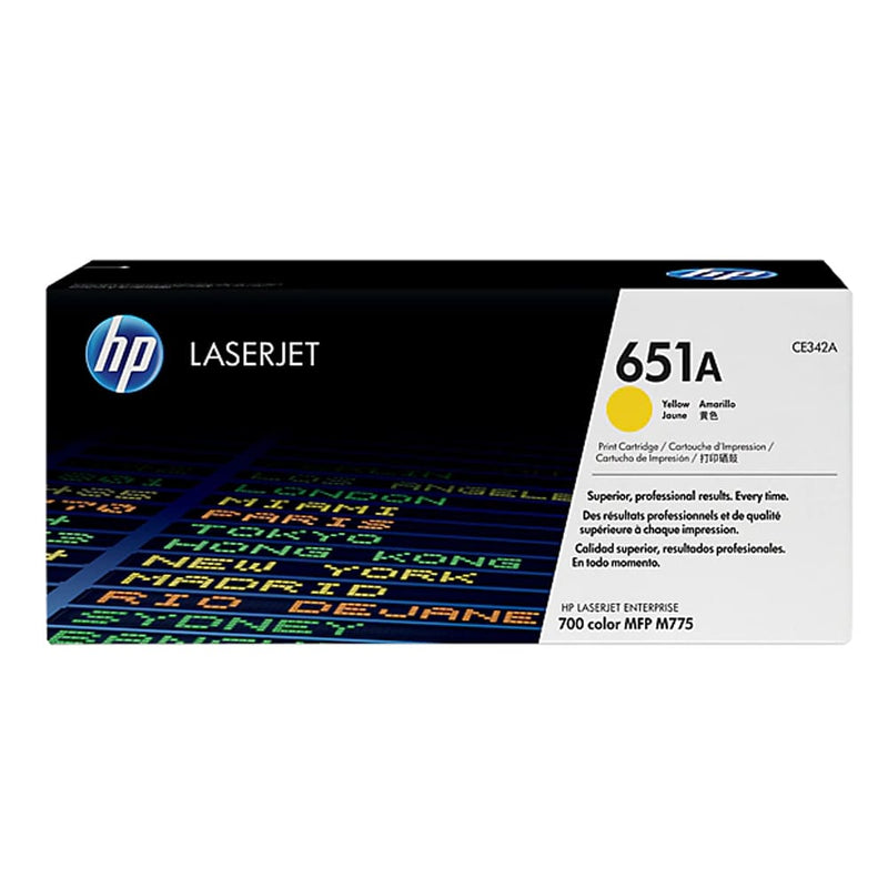 HP 651A Yellow LaserJet Toner Cartridge (CE342A)