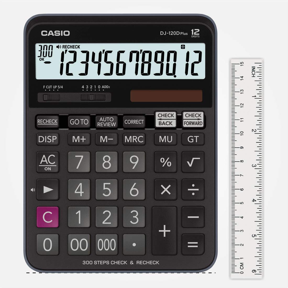 Casio DJ 120D Plus 12 Digit Basic Calculator Black in Qatar