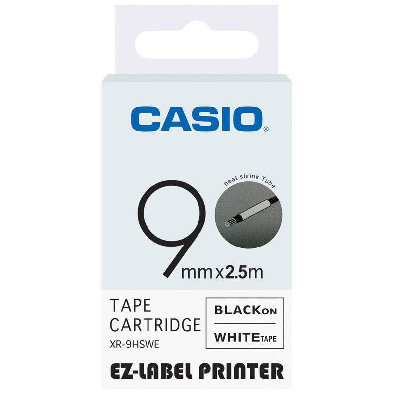 شريط طابعة الملصقات Casio XR-9HSWE (أنبوب الانكماش الحراري)