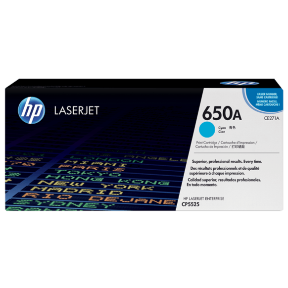 HP 650A Cyan LaserJet Toner